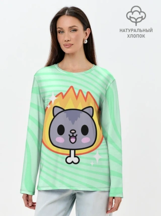 Лонгслив женский. Хлопок / Toca Boca Cat