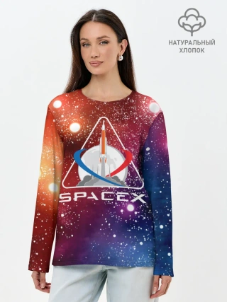 Лонгслив женский. Хлопок / Space X