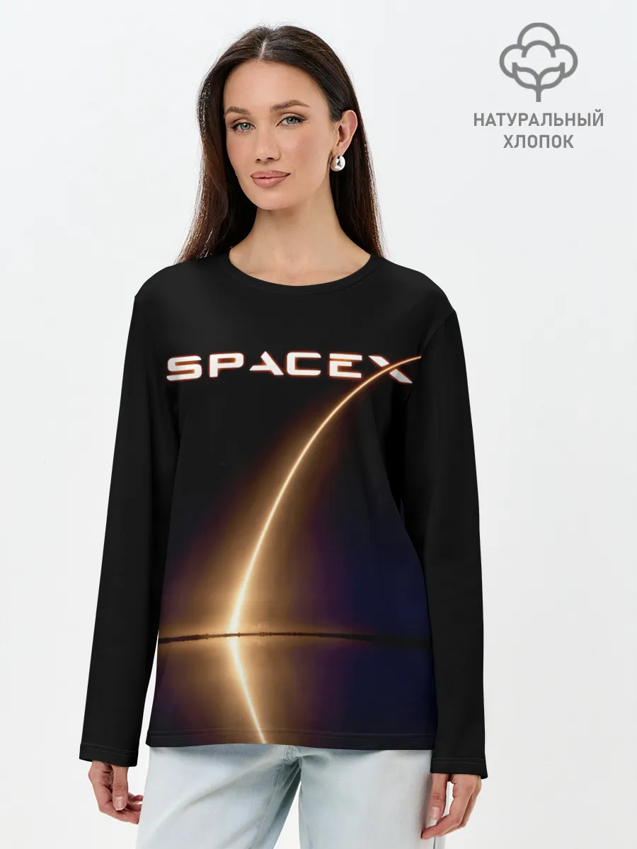 Лонгслив женский. Хлопок / Space X