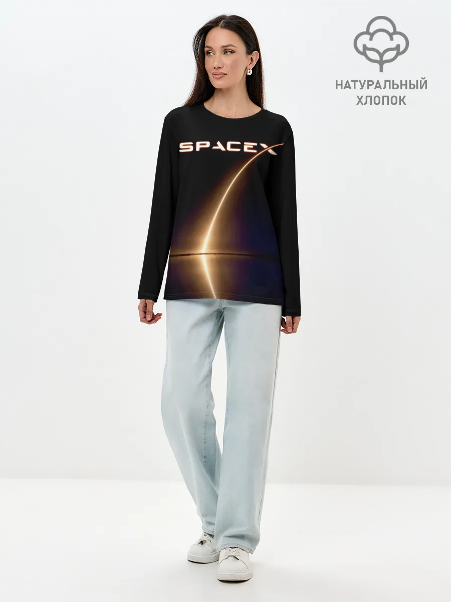 Лонгслив женский. Хлопок / Space X