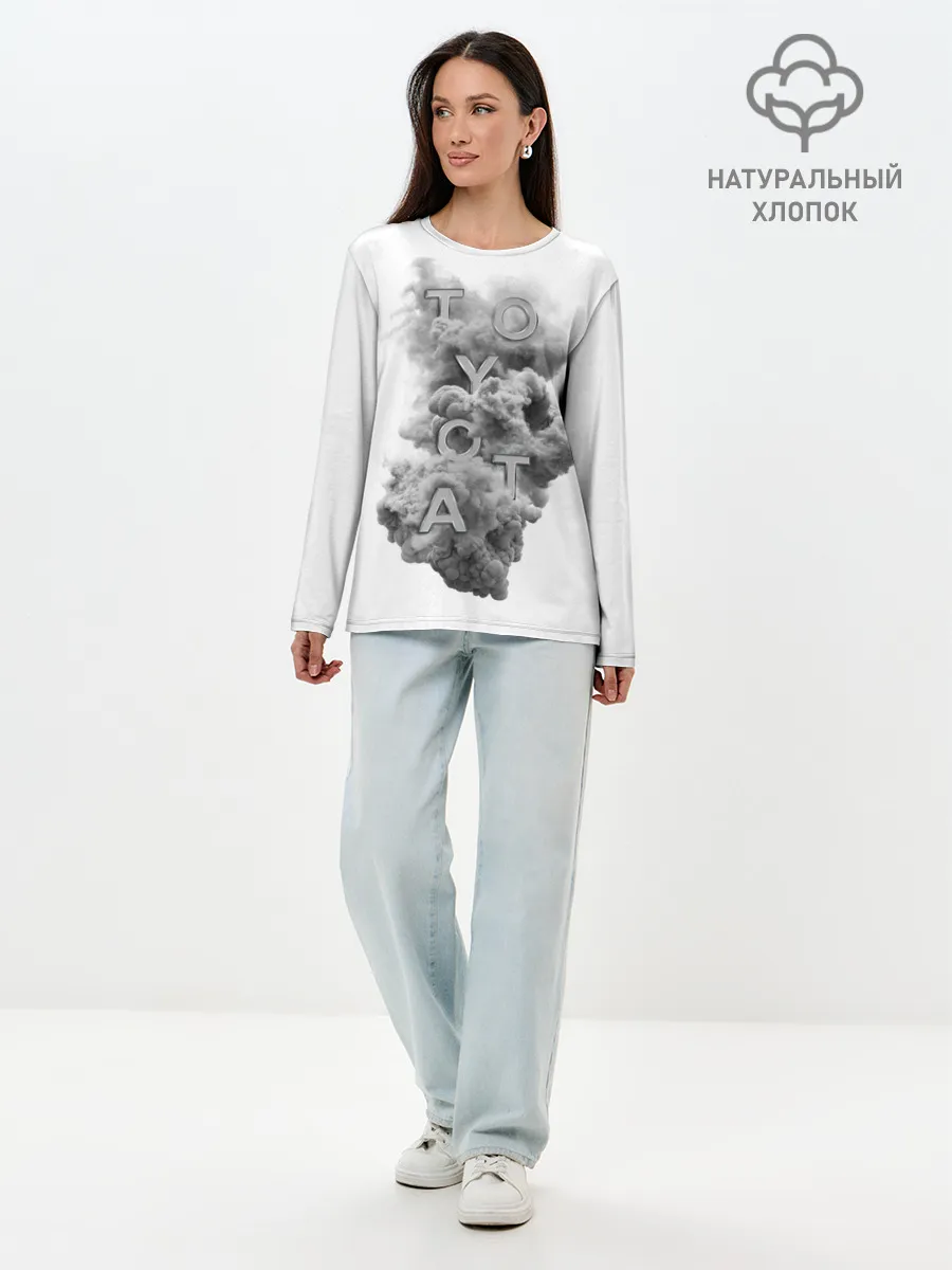 Лонгслив женский. Хлопок / TOYOTA SMOKE