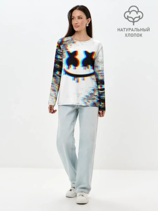 Лонгслив женский. Хлопок / MARSHMELLOW GLITCH