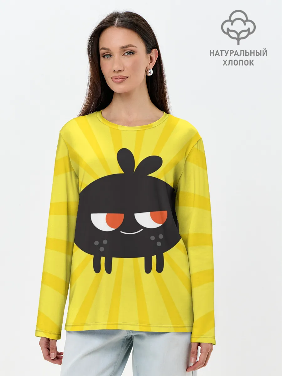 Лонгслив женский. Хлопок / Toca Boca Yellow