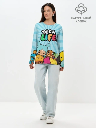 Лонгслив женский. Хлопок / Toca boca life