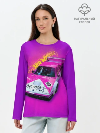 Лонгслив женский. Хлопок / Hot Wheels. Хот Вилс