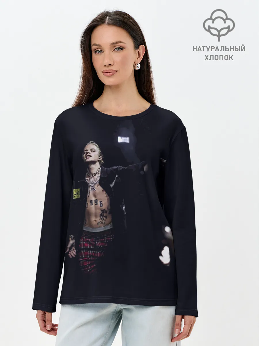 Лонгслив женский. Хлопок / Фараон на концерте