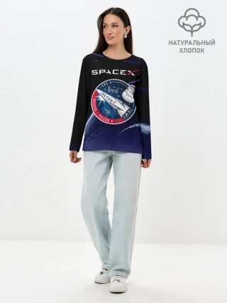 Лонгслив женский. Хлопок / Space X
