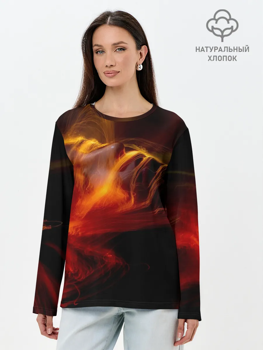 Лонгслив женский. Хлопок / Fire Girl