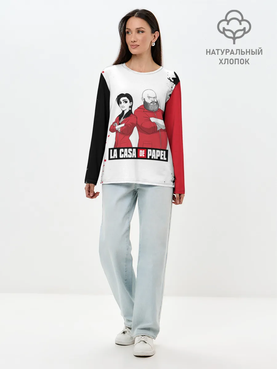 Лонгслив женский. Хлопок / Nairobi | Helsinki | La Casa de Papel