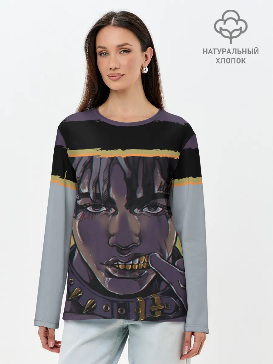 Лонгслив женский. Хлопок / NUMB | XXXTENTACION