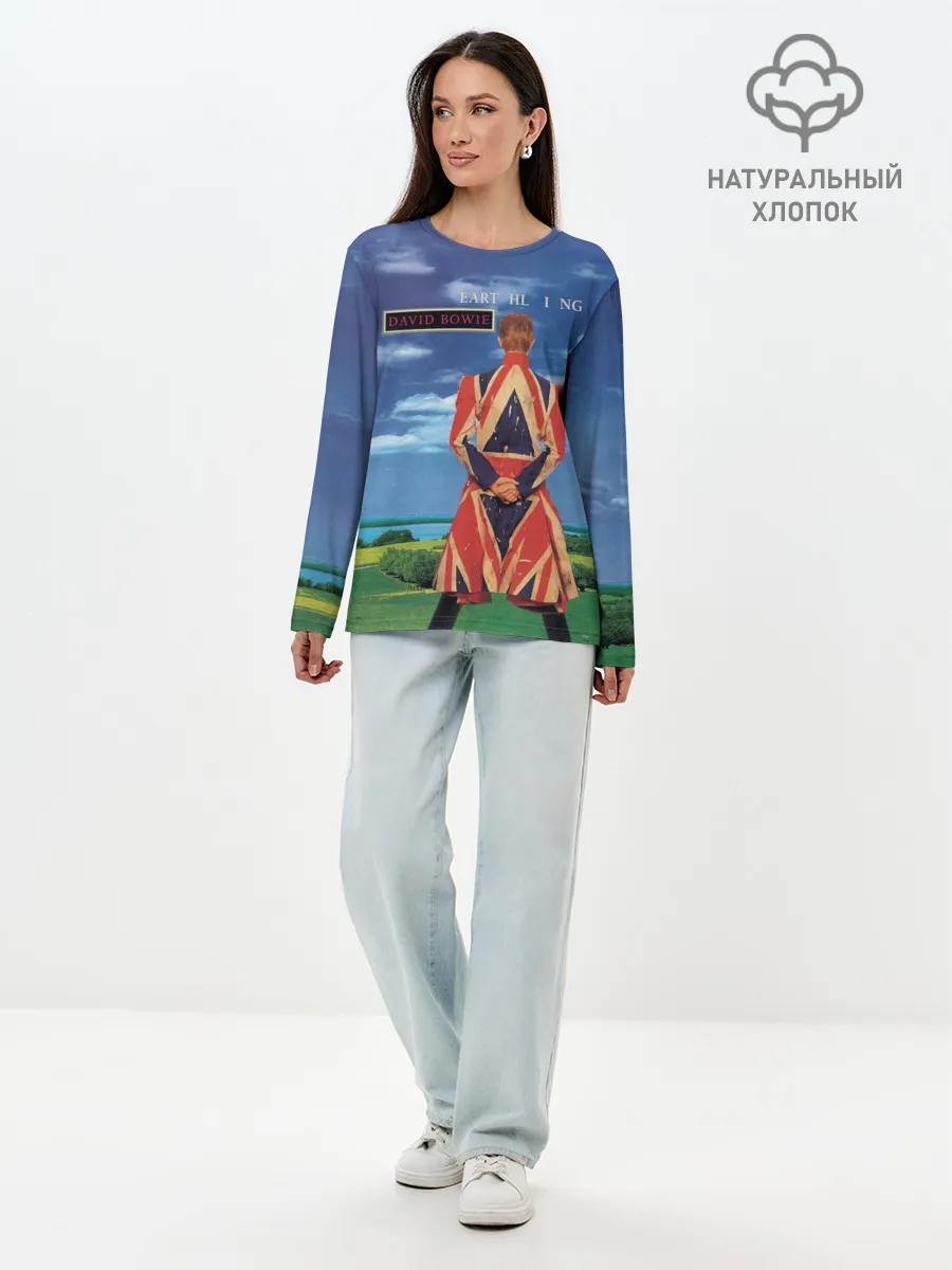 Лонгслив женский. Хлопок / Earthling - David Bowie