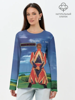 Лонгслив женский. Хлопок / Earthling - David Bowie