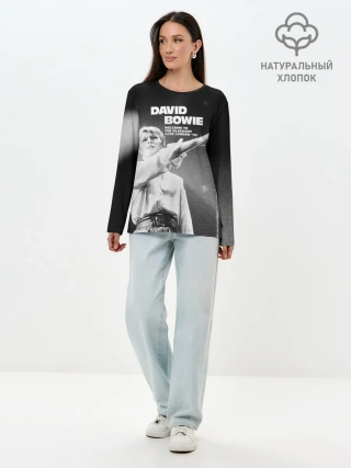 Лонгслив женский. Хлопок / Welcome to the Blackout - David Bowie