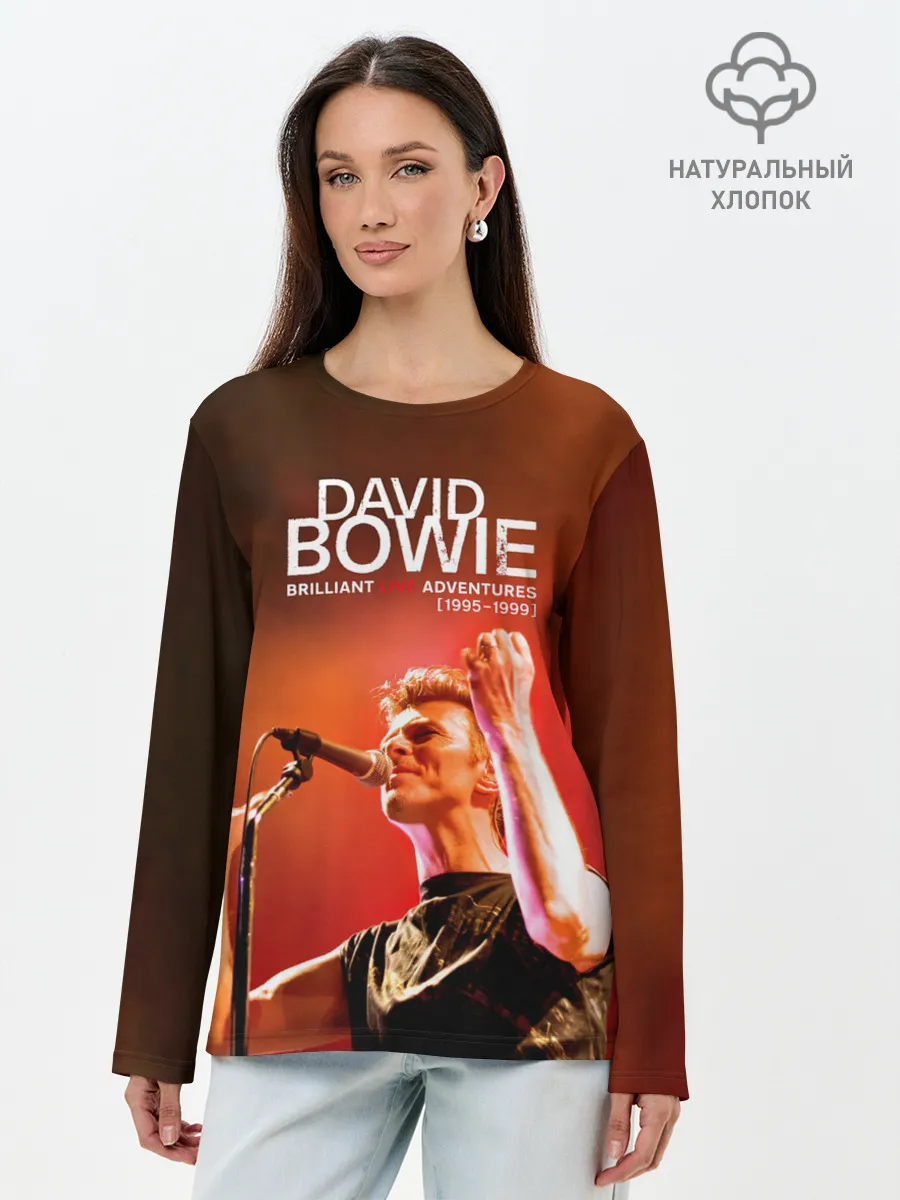 Лонгслив женский. Хлопок / Brilliant Live Adventures - David Bowie
