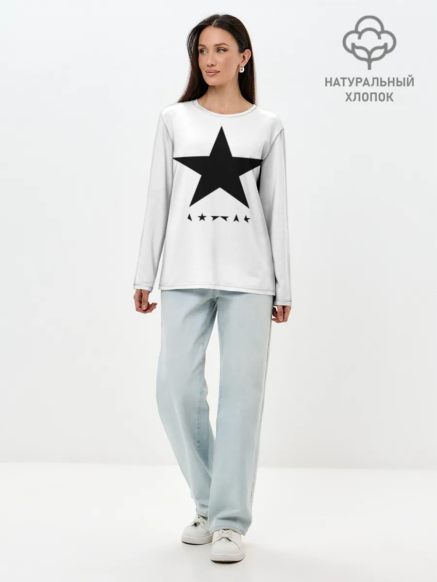 Лонгслив женский. Хлопок / Blackstar - David Bowie