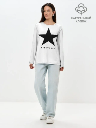 Лонгслив женский. Хлопок / Blackstar - David Bowie