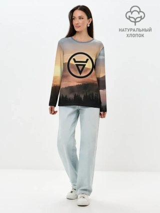 Лонгслив женский. Хлопок / ВЕЛЕС | РУНЫ | RUNES