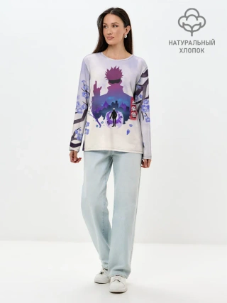 Лонгслив женский. Хлопок / Годжо Сатору Магическая битва