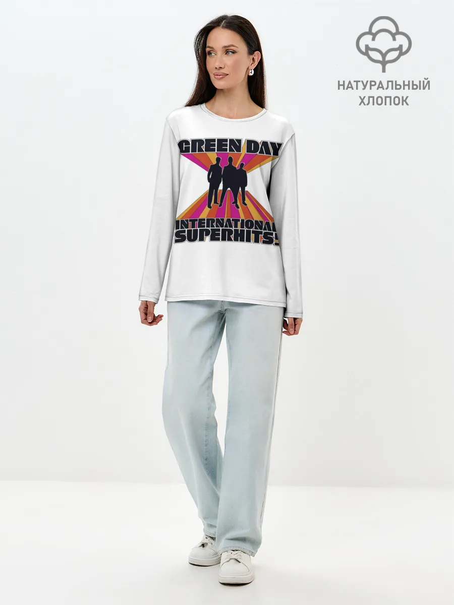 Лонгслив женский. Хлопок / International Superhits! Green Day