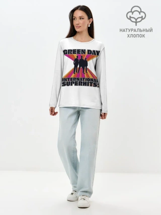 Лонгслив женский. Хлопок / International Superhits! Green Day