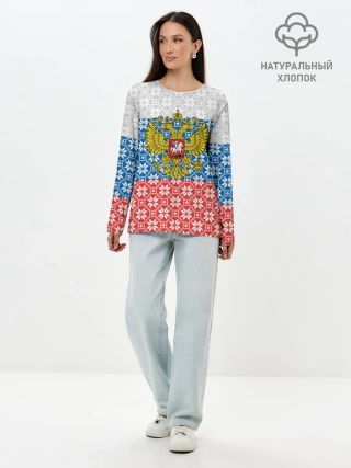 Лонгслив женский. Хлопок / Россия