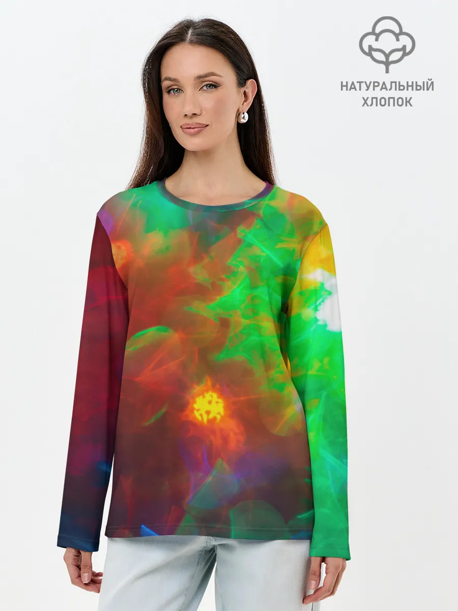 Лонгслив женский. Хлопок / Искра жизни