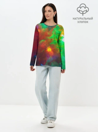 Лонгслив женский. Хлопок / Искра жизни
