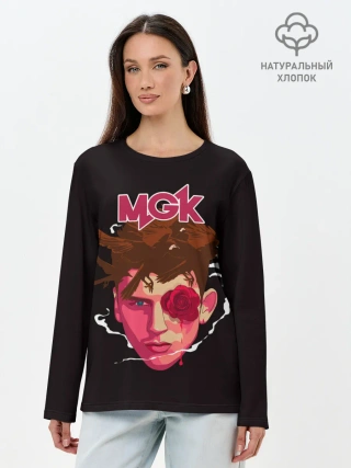 Лонгслив женский. Хлопок / Rose in eye