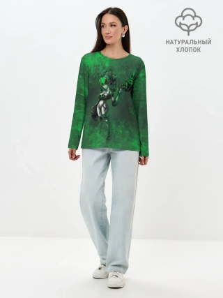 Лонгслив женский. Хлопок / GEARS OF WAR | ШЕСТЕРЕНКИ