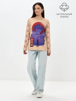 Лонгслив женский. Хлопок / Фушигуро Мегуми Магическая битва
