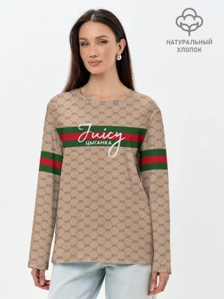 Лонгслив женский. Хлопок / Juicy цыганка. Гуччи