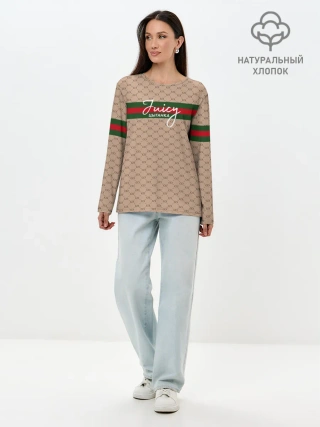 Лонгслив женский. Хлопок / Juicy цыганка. Гуччи