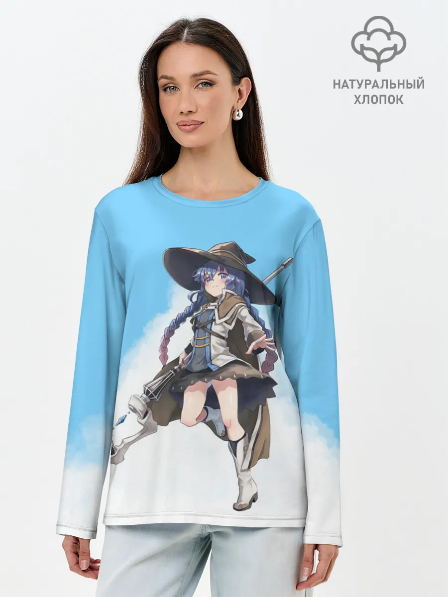 Лонгслив женский. Хлопок / Рокси Ведьма