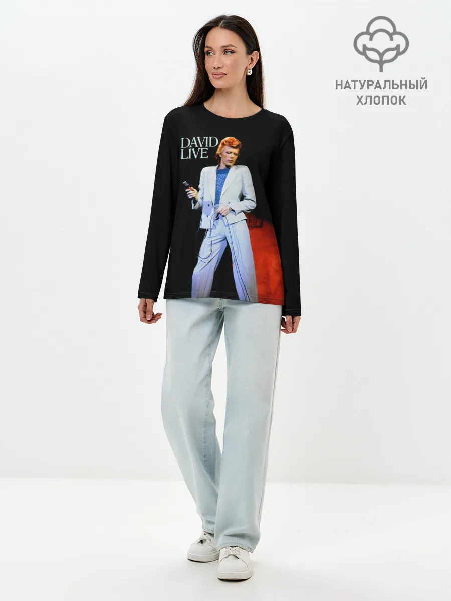 Лонгслив женский. Хлопок / David Live - David Bowie
