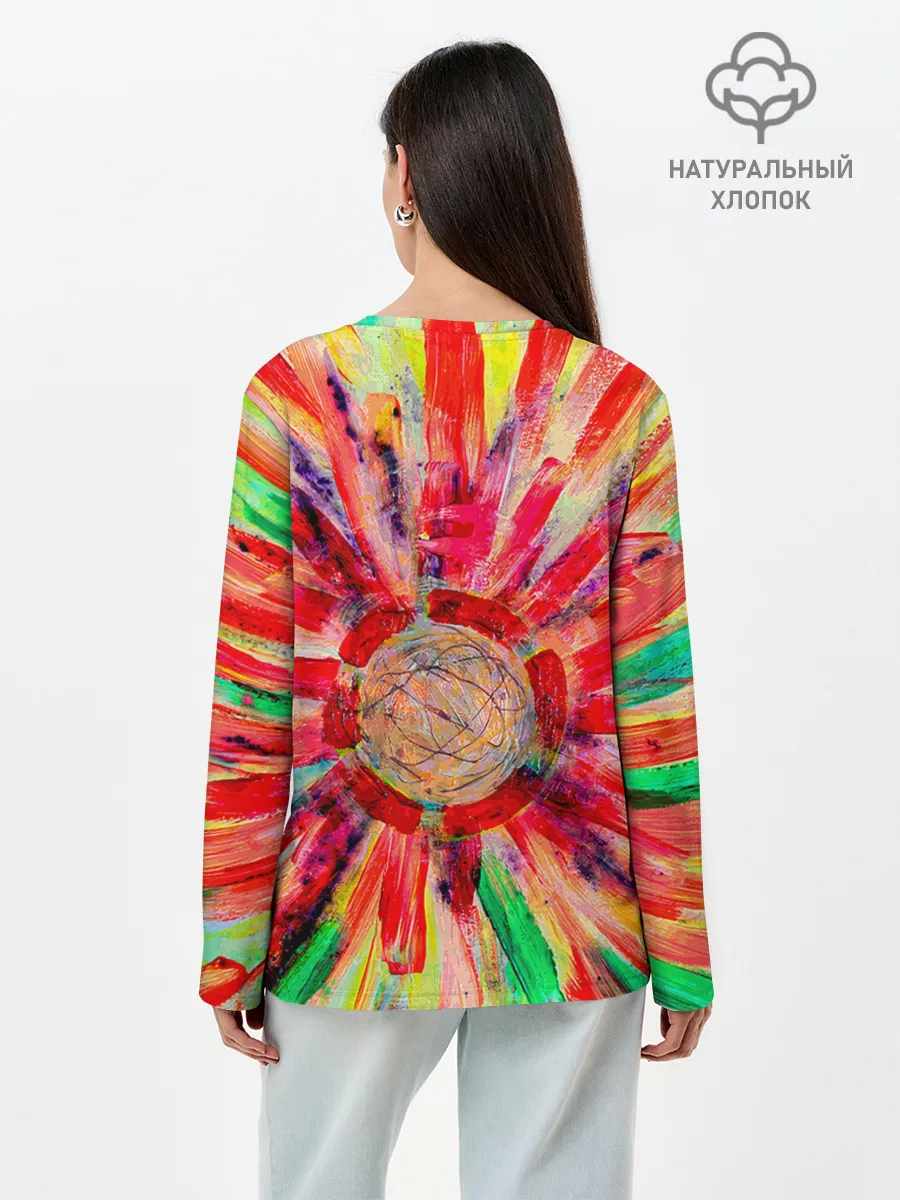 Лонгслив женский. Хлопок / Освобождение от 3D