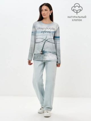 Лонгслив женский. Хлопок / Infinite - Deep Purple