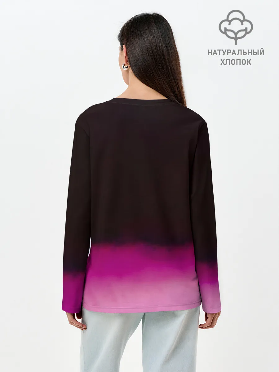 Лонгслив женский. Хлопок / Deep Purple - Burn