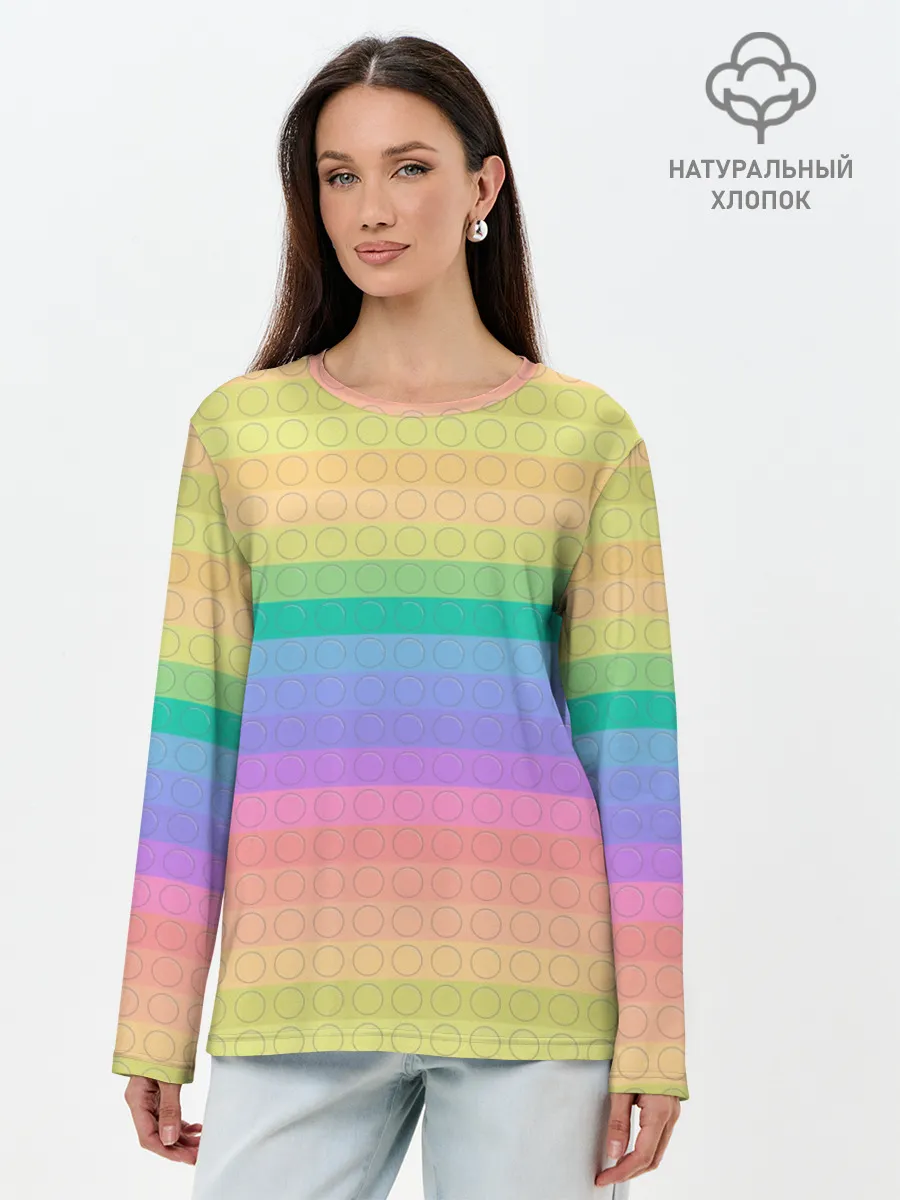 Лонгслив женский. Хлопок / Поп ит антистресс