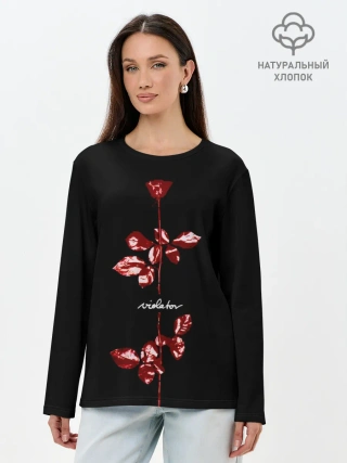 Лонгслив женский. Хлопок / Violator - Depeche Mode