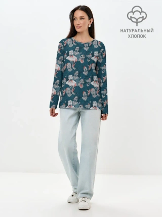 Лонгслив женский. Хлопок / Живые Мертвецы