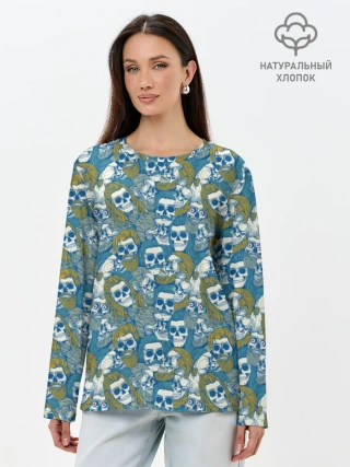 Лонгслив женский. Хлопок / Стильные Мертвецы