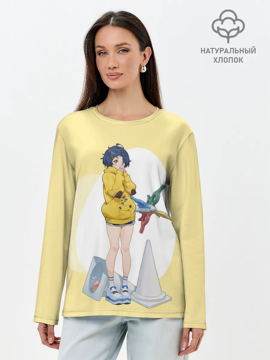 Лонгслив женский. Хлопок / А-чан