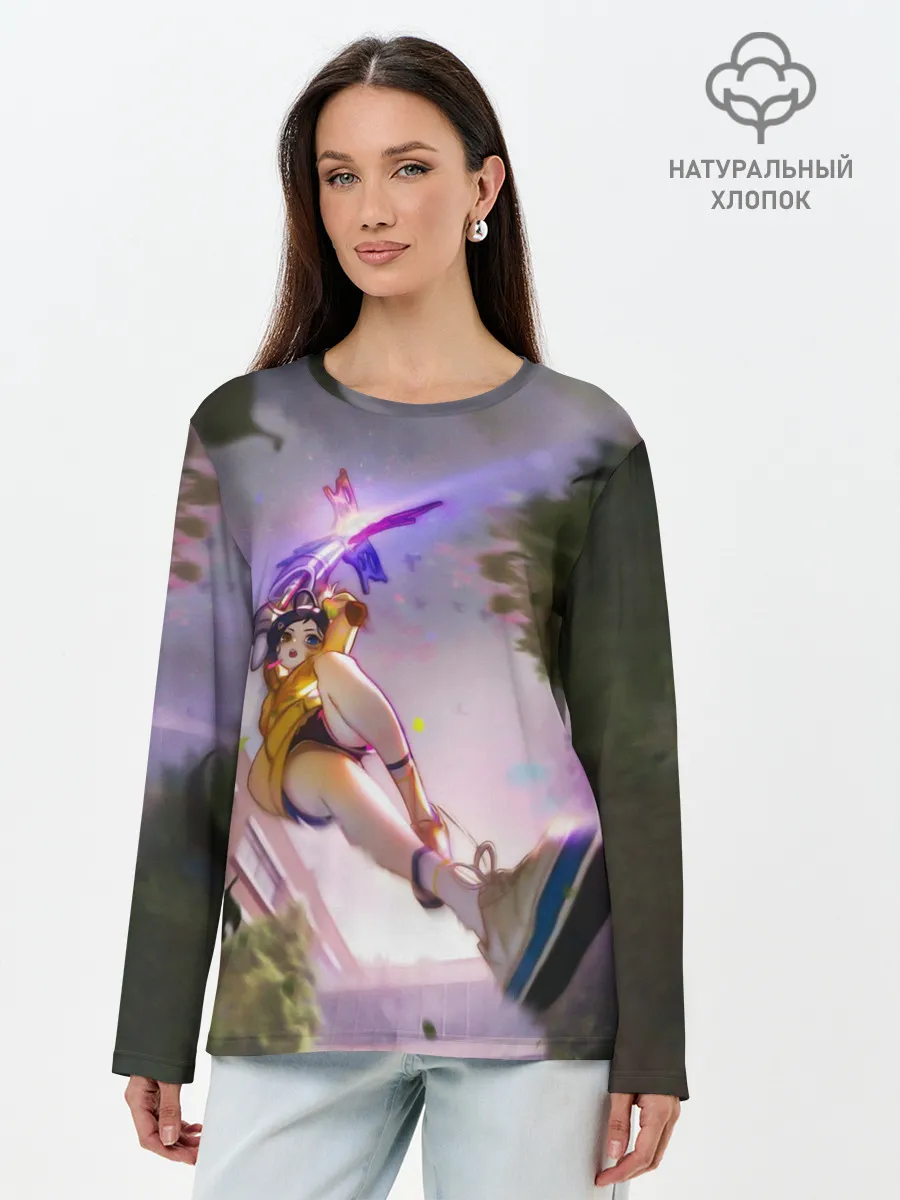 Лонгслив женский. Хлопок / Ай Ото. Приоритет Чудо-Яйца