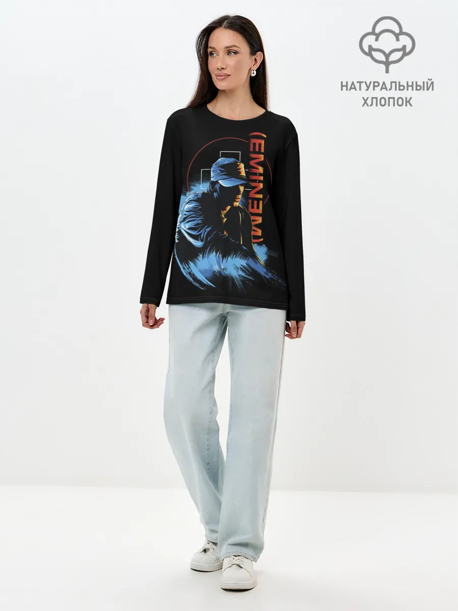 Лонгслив женский. Хлопок / Эминем на концерте