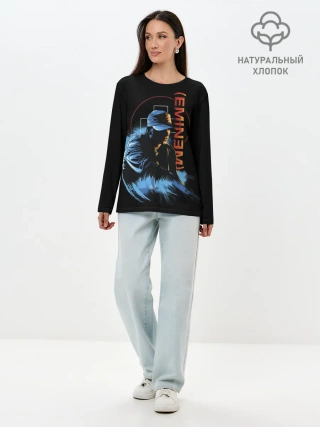 Лонгслив женский. Хлопок / Эминем на концерте