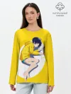 Лонгслив женский. Хлопок / Yellow egg. Oto Ai