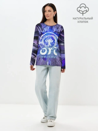 Лонгслив женский. Хлопок / Ori | Blind Forest