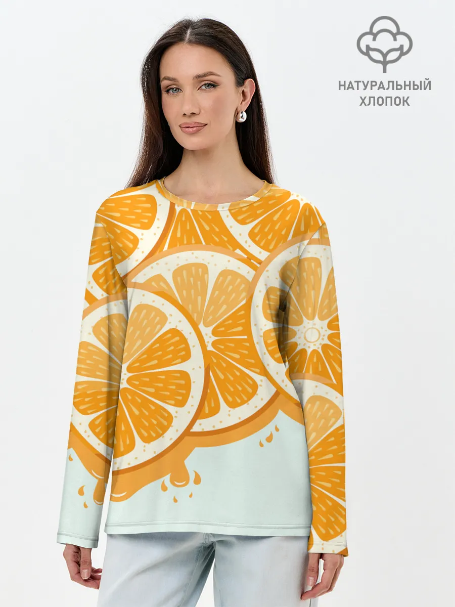 Лонгслив женский. Хлопок / АПЕЛЬСИН | ORANGE