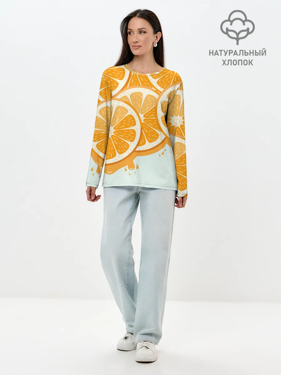 Лонгслив женский. Хлопок / АПЕЛЬСИН | ORANGE
