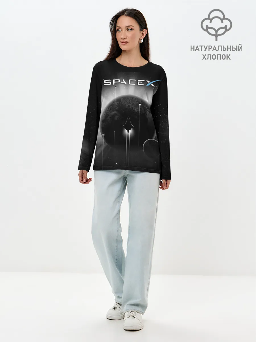 Лонгслив женский. Хлопок / Space X